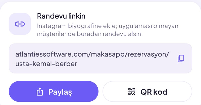 Salona özel randevu linki